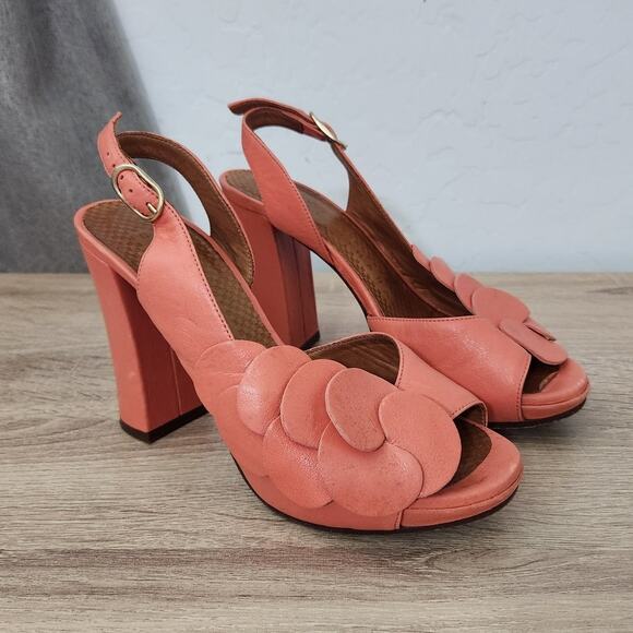 Chie Mihara Shoes - Chie Mihara Size EU 36 US 6 Camelia Coral Pink Leather Spanish Heels Dress Shoes